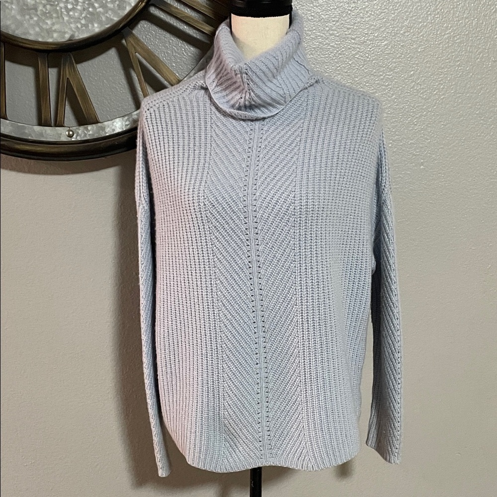 Nordstrom Light Blue Cowl Neck Sweater